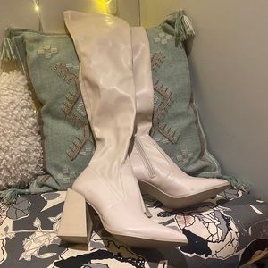 Steve Madden over the knee leather boots